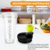 BlingBin Trinkflasche 18/24oz Wasserflasche mit Trinkdeckel, Mixbehälter, Smoothie Flasche, Smoothie Becher aus Kunststoff Für Frauen, Männer, Bruchsicher Bild 2