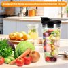 BlingBin Trinkflasche 18/24oz Wasserflasche mit Trinkdeckel, Mixbehälter, Smoothie Flasche, Smoothie Becher aus Kunststoff Für Frauen, Männer, Bruchsicher Bild 4