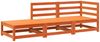 vidaXL Gartensofa mit Fußhocker 2-Sitzer Wachsbraun Massivholz Kiefer 837974 Bild 2