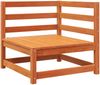 vidaXL Gartensofa mit Fußhocker 2-Sitzer Wachsbraun Massivholz Kiefer 837974 Bild 5
