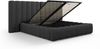 Micadoni Bett Kelp mit Doppelkopfteil Strukturierter Stoff Moly Anthrazit 140x200 Bild 4