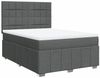 vidaXL Boxspringbett mit Matratze Dunkelgrau 140x190 cm Stoff 3293964 Bild 3