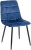 Esszimmerstühle 4er Set VOUL - Blau, Samt Gesteppter Polsterstuhl Küchenstuhl mit Bodenschonern Esszimmerstuhl Stuhl Esszimmer Küchenstühle Wohnzimmerstühle Bild 2