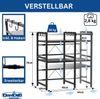 DanDiBo Verstellbares Küchenregal für Arbeitsplatte Schwarz Stehend 3 Stufig 40-64 cm Regal Küche 96614 Standregal Bild 2