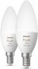 Philips Hue LED Lampe E14 2er Set 470lm White Color Amb. EEK G Bild 3