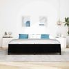 vidaXL Boxspringbett mit Matratze Schwarz 200 x 200 cm Stoff 3398516 Bild 3