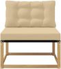 vidaXL Outdoor Mittelsofa mit Kissen Weiß 79 x 83 x 73 cm Stahl 901640 Bild 4
