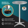 Casaria Stehtisch 2er Set Klappbar Höhenverstellbar Ø60cm Aluminium 70 cm / 115 cm Bistrotisch Bartisch Partytisch Bild 3