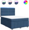 vidaXL Boxspringbett mit Matratze Blau 140x200 cm Stoff 3294011 Bild 2