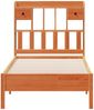 vidaXL Massivholzbett mit Regal ohne Matratze Wachsbraun 100x200 cm 3322917 Bild 4