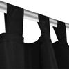 vidaXL Vorhänge Gardinen aus Satin 2-teilig, Schwarz, 140x225 cm Bild 4