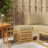 vidaXL Outdoor Hocker Bank Weiß 43 x 43 x 45 cm Massivholz Akazie 901683 Bild 1