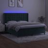vidaXL Boxspringbett mit Matratze & LED Dunkelgrün 160x200 cm Samt 3139814 Bild 3