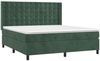 vidaXL Boxspringbett mit Matratze & LED Dunkelgrün 160x200 cm Samt 3139814 Bild 4