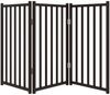 vidaXL 3-tlg. Hundetor Faltbar Schwarz 150 cm Massivholz Tanne 352286 Bild 4