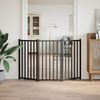 vidaXL 3-tlg. Hundetor Faltbar Schwarz 150 cm Massivholz Tanne 352286 Bild 3