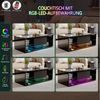 PXloue Couchtisch LED-Couchtisch mit Stauraum und modernem Design (Hochglänzender), Praktischer Tisch mit Schubladen und integrierter Beleuchtung Bild 3