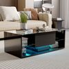PXloue Couchtisch LED-Couchtisch mit Stauraum und modernem Design (Hochglänzender), Praktischer Tisch mit Schubladen und integrierter Beleuchtung Bild 5