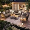i@home Gartenlounge-Set, (4-tlg), Sechssitzer, mit handgeflochtenen Armlehnen, Wetterfeste, aus Eisen Bild 5