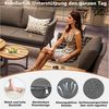 i@home Gartenlounge-Set, (4-tlg), Sechssitzer, mit handgeflochtenen Armlehnen, Wetterfeste, aus Eisen Bild 3