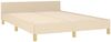 Doppelbett mit Kopfteil Stoff Creme 140x200 cm Bild 5