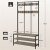 Yaheetech Garderobenständer 100 x 35 x 185 cm, Kleiderständer Industrie-Design 125 KG belastbar Bild 4