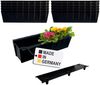 BURI 10 Euro-Paletten Blumenkästen-Einsätze inkl. Bewässerungsmatte | 37,3cm Schwarz | Pflanzkasten für Europalette Palette | Balkonkasten | Blumentopf | aus stabilen Kunststoff | Made in Germany Bild 2