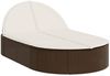 vidaXL Doppel-Sonnenliege mit Auflagen Braun Poly Rattan 368647 Bild 2
