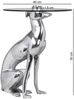 Wohnling Design Beistelltisch Ø40cm Runder Couchtisch Hund 50 cm Hoch Bild 2