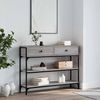 Konsolentisch, Beistelltisch, Konsole Grau Sonoma 100x25x75 cm Holzwerkstoff Bild 2
