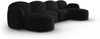 Micadoni Panorama Sofa Blair 6-Sitzer Samtstoff Schwarz Bild 2