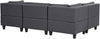 Beliani 'Unstad' Sofa, Dunkelgrau, Stoff, 72 x 152 x 228 cm, mit Ottomane, Rechts Bild 5