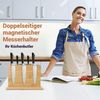 BlingBin Magnet-Messerblock Holz Unbestückte Messerblöcke, Doppelseitiger Messerhalter (1tlg), platzsparender Messerhalter, robuste Magnetkraft, für alle Messerarten Bild 2