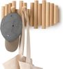 BlingBin Garderobenleiste 5 Haken Garderobenständer aus Holz, faltbarer Wandgarderobenständer (1Stück, 1 St, 38*17cm), Versenkbaren Haken Modernes Design und Wandmontage Bild 4