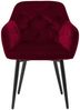 Esszimmerstuhl Polyester Metall Rot Bild 2