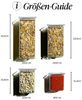Zoha Vorratsglas Eckige Vorratsdosen aus Glas mit luftdichtem Deckel, Stapelbar, Borosilikatglas, (Komplett Set, 4-tlg, Verschiedene Größen), Behälter aus Glas - Borosilikatglas Bild 4