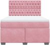 vidaXL Boxspringbett mit Matratze Rosa 140x200 cm Samt 3290941 Bild 4