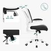 Songmics ergonomischer Bürostuhl, klappbare Armlehne, 360° Drehstuhl, verstellbare Lendenstütze, platzsparend, schwarz-weiß Bild 3