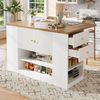 Flieks Kücheninsel mit erweiterbarer Arbeitsplatte, (klappbare Tischplatte, B140/H90/T40-70 cm), Küchenschrank mit Schubladen und Regalen Buffetschrank Sideboard Bild 1