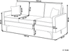 3-Sitzer Sofa Kunstleder goldbraun GAVLE Bild 2