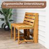 COSTWAY Gartenbank, 2-Sitzer 2 in 1 Gartentisch mit Sitzbank Balkonset Bild 4