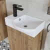 Roomart PUNTO Badmöbel Set– 2-teiliges Badezimmermöbel Set - Waschbecken mit Unterschrank - H 45 x B 24.5 x T 46.5 cm • Eiche Bild 5