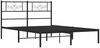 vidaXL Bettgestell mit Kopfteil, Metall, Schwarz, 150x200 cm Bild 3