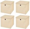 StickandShine Faltbox 4 Stück 32 x 32 x 32 cm Faltbox mit Deckel Stoffbox Aufbewahrungsbox Bild 3