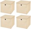 StickandShine Faltbox 4 Stück 32 x 32 x 32 cm Faltbox mit Deckel Stoffbox Aufbewahrungsbox Bild 4