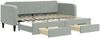 vidaXL Tagesbett Ausziehbar mit Schubladen Hellgrau 80x200 cm Samt 3197104 Bild 2