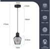 Nettlife Pendelleuchte Retro Schwarz E27 Metallschirm Industrie Stil Hängelampe, ohne Leuchtmittel, Wohnzimmer Küche Schlafzimmer Cafe Bild 3