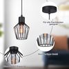 Nettlife Pendelleuchte Retro Schwarz E27 Metallschirm Industrie Stil Hängelampe, ohne Leuchtmittel, Wohnzimmer Küche Schlafzimmer Cafe Bild 2