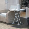 MC Star Beistelltisch Garten höhenverstellbar Gartentisch, klappbar Balkontisch (echteckig Kaffeetisch 50kg belastbar, 76 x 50 x 74H cm Sofatisch für Outdoor Indoor Balkon Terrasse Weiß) Bild 3