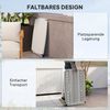 MC Star Beistelltisch Garten höhenverstellbar Gartentisch, klappbar Balkontisch (echteckig Kaffeetisch 50kg belastbar, 76 x 50 x 74H cm Sofatisch für Outdoor Indoor Balkon Terrasse Weiß) Bild 2